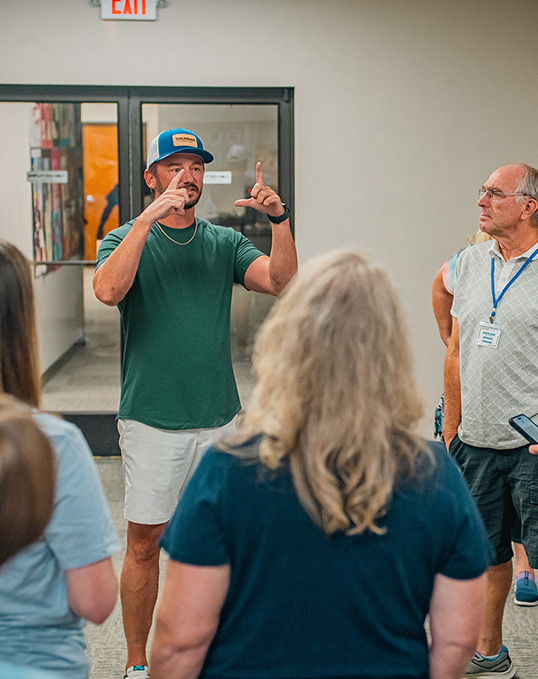 Clay Luttrell leading a workshop for business owners